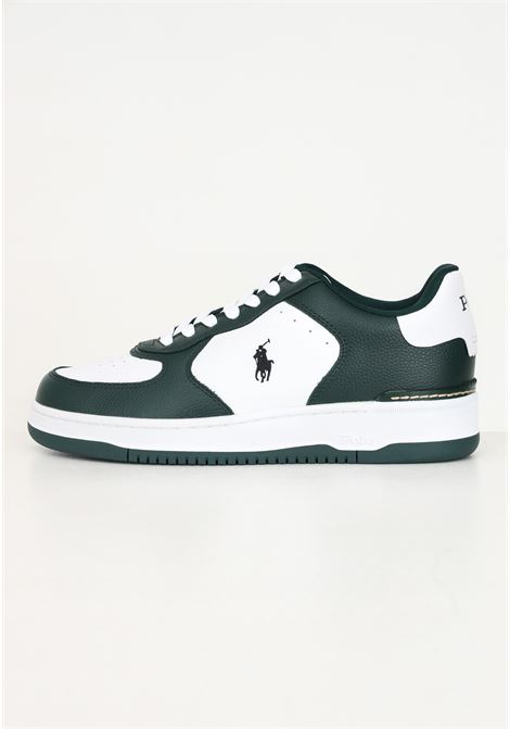 Sneakers bianche e verdi da uomo con logo RALPH LAUREN | 809945252002GREEN